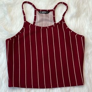 Burgundy crop top